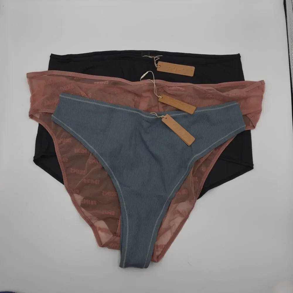 Skims Bundle of Three Panties Boy Short Cheeky Brief Dipped Thong Size 4X